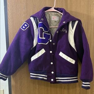 Vintage Ripon Jackets Purple & White Braves Letterman Jacket